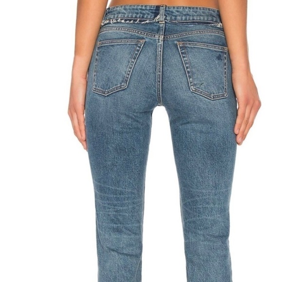 DL1961 Size 28 (6) Mara Straight Ankle Jeans Mid Rise Frayed Hems Womens Stretch - Picture 2 of 16